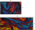 Artistic and Colorful Kitchen Rugs for Floor Non Slip Kitchen Rugs and Mats Kitchen Mat Set Farmhouse Kitchen - Lava Flow2 Art- 2 Pieces - 30