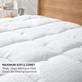 Cotton Mattress Pad, Upgraded Thick Breathable Quilted Fitted Mattress Cover with Deep Pocket (8
