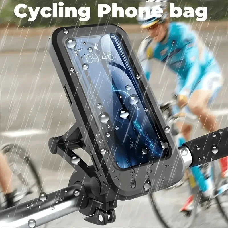 Waterproof Mobile Phone Holder for Motorcycle Bike Magnetic Cycling Phone Bag GPS 360° Swivel Adjustable Stand Phone Accessories