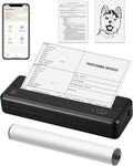 HPRT MT810 Portable Printer, A4 Wireless Bluetooth Travel Printer, Thermal Printer Support 8