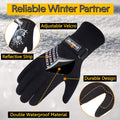 Winter Gloves Waterproof Gloves Cycling Gloves Bike Gloves Biking Gloves Driving Gloves Riding Gloves Touchscreen Gloves Snow Gloves Ski Gloves Bicycle Gloves for Men Women (Black, XXL)