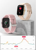 Smart Fitness Tracker Watch for Android/Ios - IP68, Heart Rate/Blood Oxygen/Sleep Monitoring, 8 Sports Modes, Breath Training, Weather Updates - 1.69-Inch Display for Men and Women (Rose Gold)