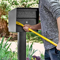 7506 Mail Manager Curbside Locking Security Mailbox, Black,Large
