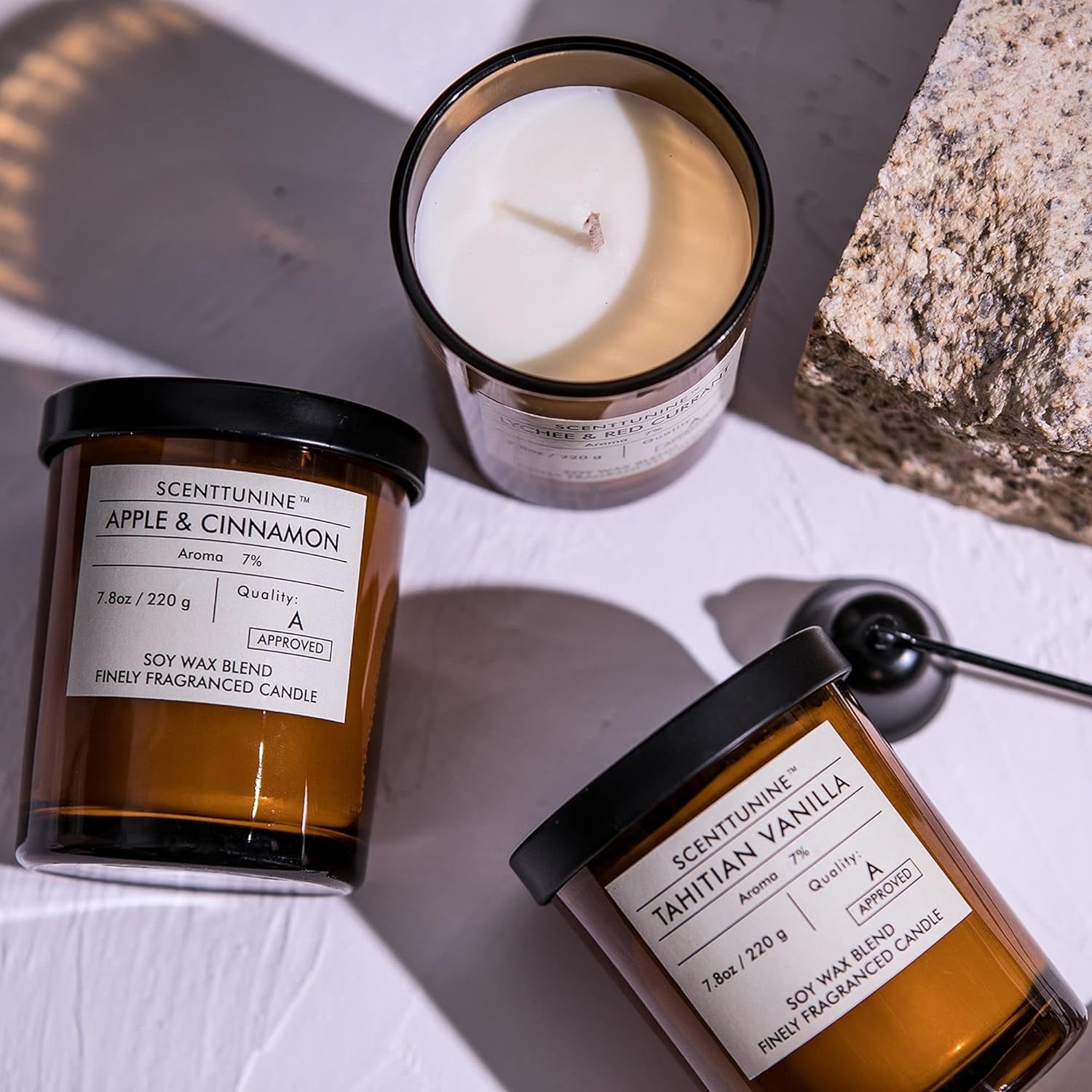 Scented Candle, Pure Natural Organic Soy Wax Candle Jar 40H Burn Time Aromatherapy Fall Candles for Home Scented Essential Halloween Decorations Gift, Pumpkin Spice 7.8OZ