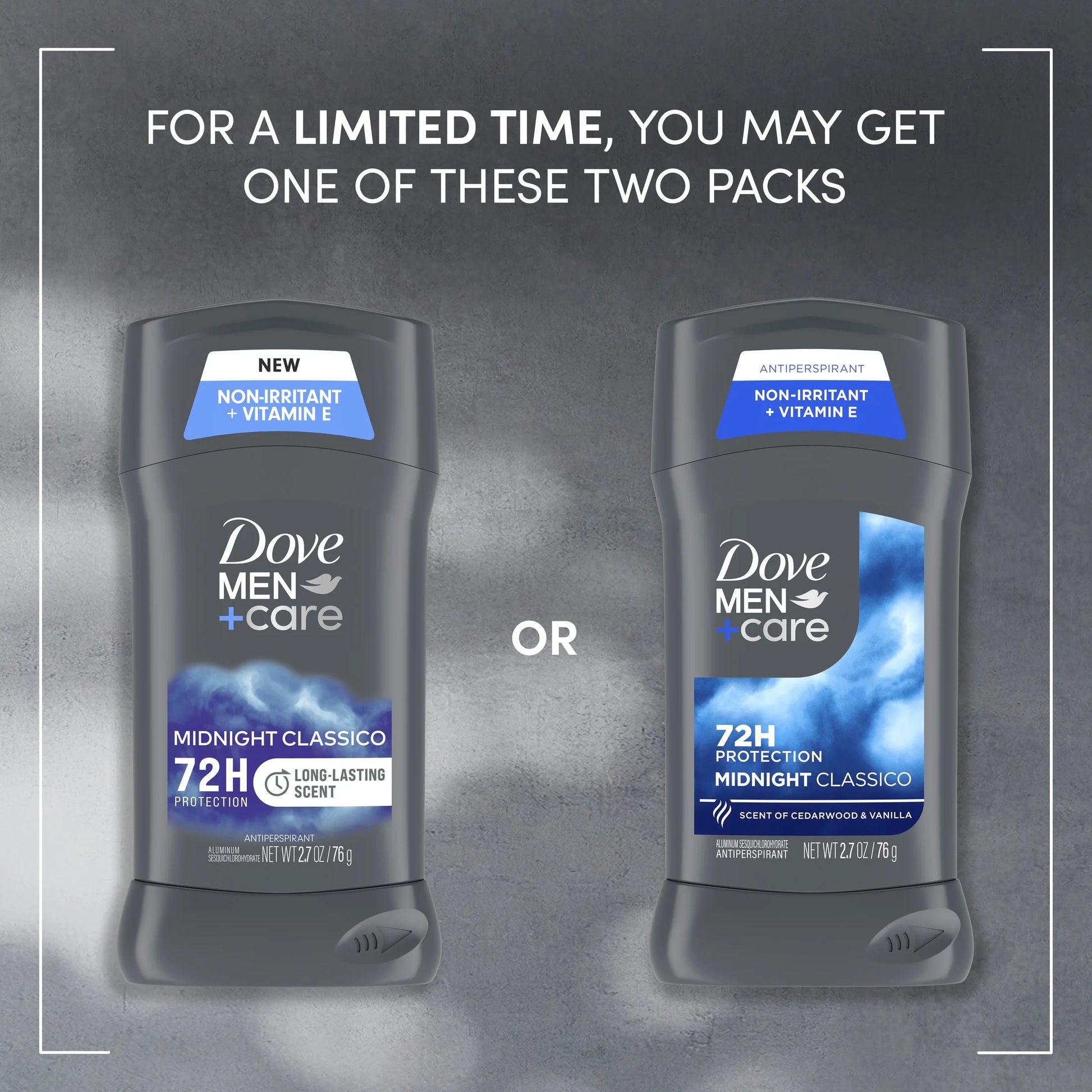 Antiperspirant Deodorant Stick for Men Midnight Classico, 2.7 Oz