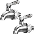 2 PCS Beverage Spigots Beverage Dispenser Spigot Replacement Stainless Steel Spigot for Glass Jar & Drink Dispenser