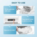 Countertop Ice Maker Machine 26Lbs/24H, 6 Mins/9 Bullets of Ice, Self-Cleaning, White