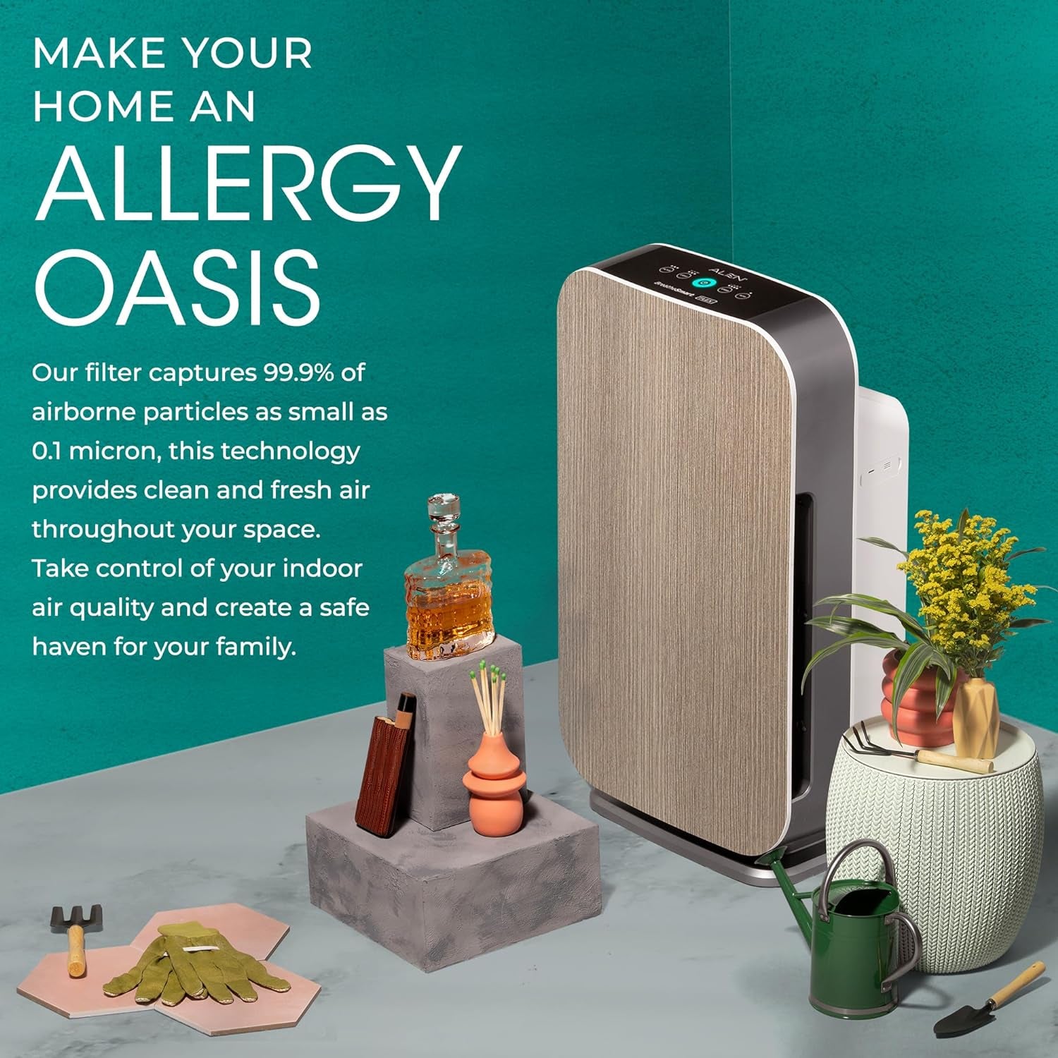 Air Purifier Breathesmart Flex HEPA with Pure Filter | 1400 Sq. Ft | Perfect for Bedrooms & Home Offices - Captures Allergens, Dust, & Mold - White