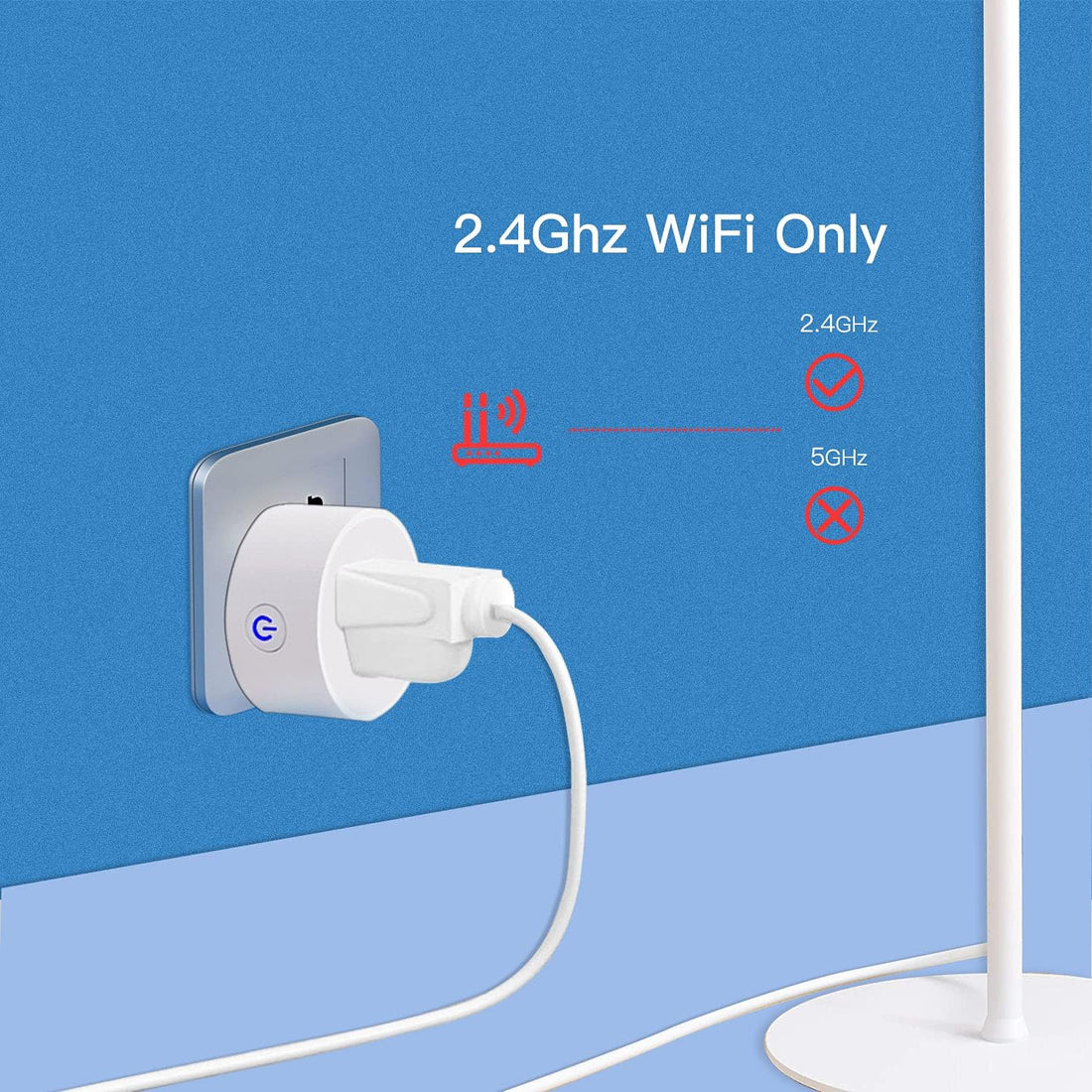 Smart Plug Smart Wifi Outlet Compatible with Apple Homekit, Amazon Alexa and Google Assistant Remote Control Smart Socket with Timer Function No Hub Required ROHS and FCC Certified (1 Pack)