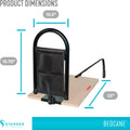 Bedcane, Adult Bed Rail and Support Handle, Bedside Safety Elderly Stand Assist with Organizer Pouch, ASTM Safety Approved Bedrail