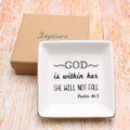 Inspirational Religious Gifts for Women Birthday Thanksgiving Day Christmas Gifts for Best Friend Sister Daughter Mom Aunt Christians Christian Jewelry Ring Trinket Dish Tray