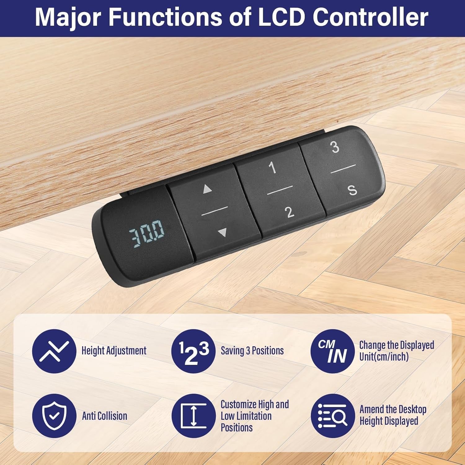 Dual Motor Electric Adjustable Standing for up to 70.8”X31.5” Table Tops, 225 Lbs Weight Capacity, Computer Desk for Home and Office (Grey Frame Only)